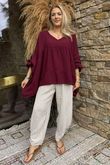 Made in Italy Santos Artist Smock Bordeaux - 